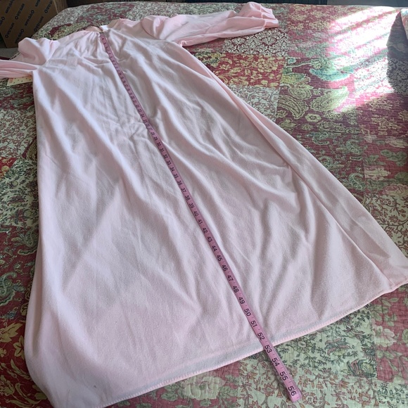 Vintage Suzanne Beth fleece nightgown tie front size L - Picture 11 of 12